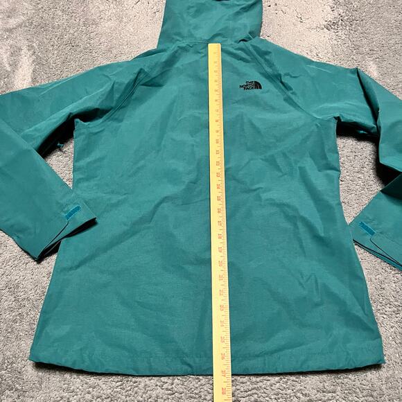 The North Face Jacket Womens Large Gore-Tex All Weather Proof Green Hooded Rain - Picture 11 of 12